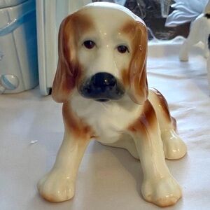 Vintage 40s Cocker Spaniel Figurine by Goldschneider Ceramics 622-88,4”Tall. EUC